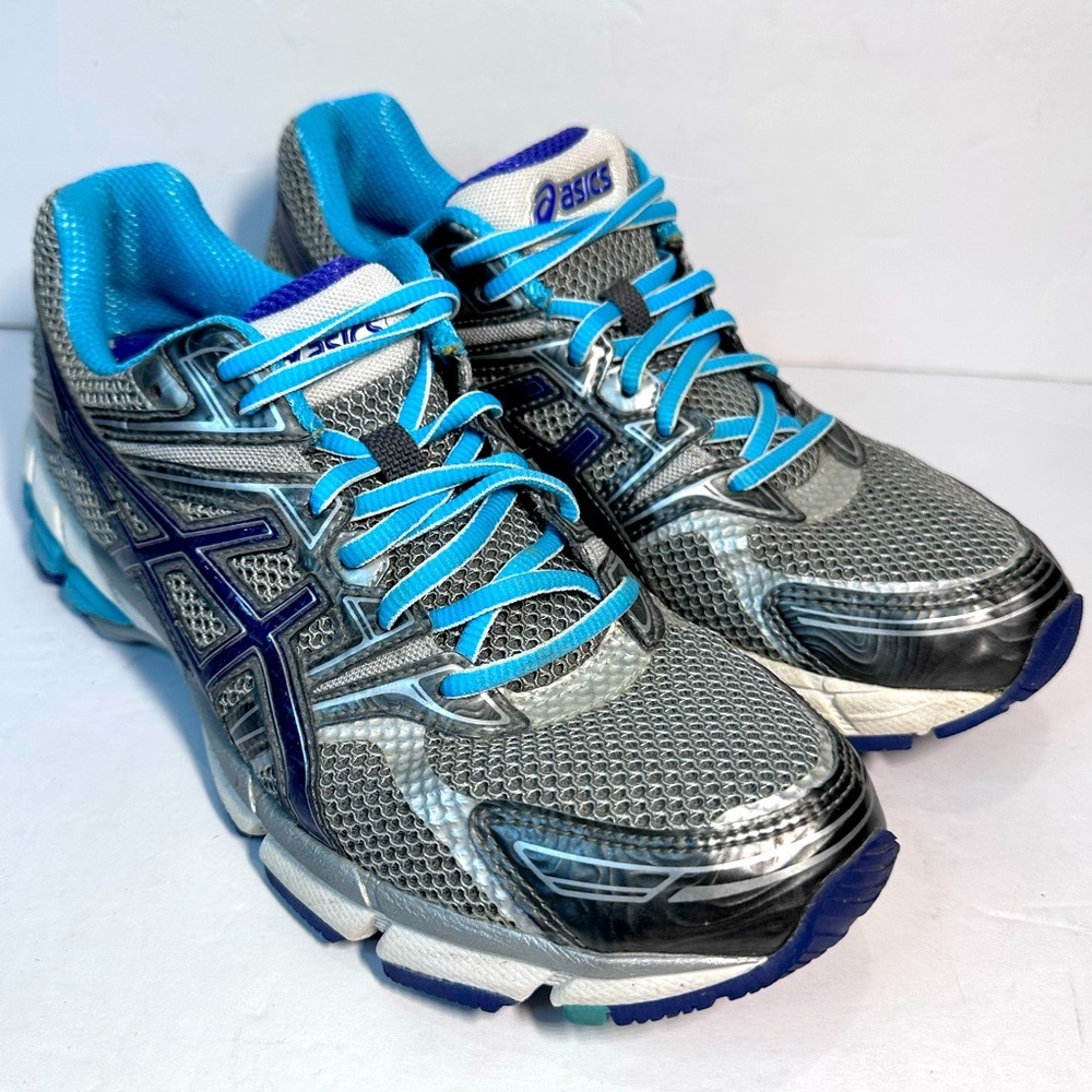 Asics Blue and Purple GT-1000 Shoes